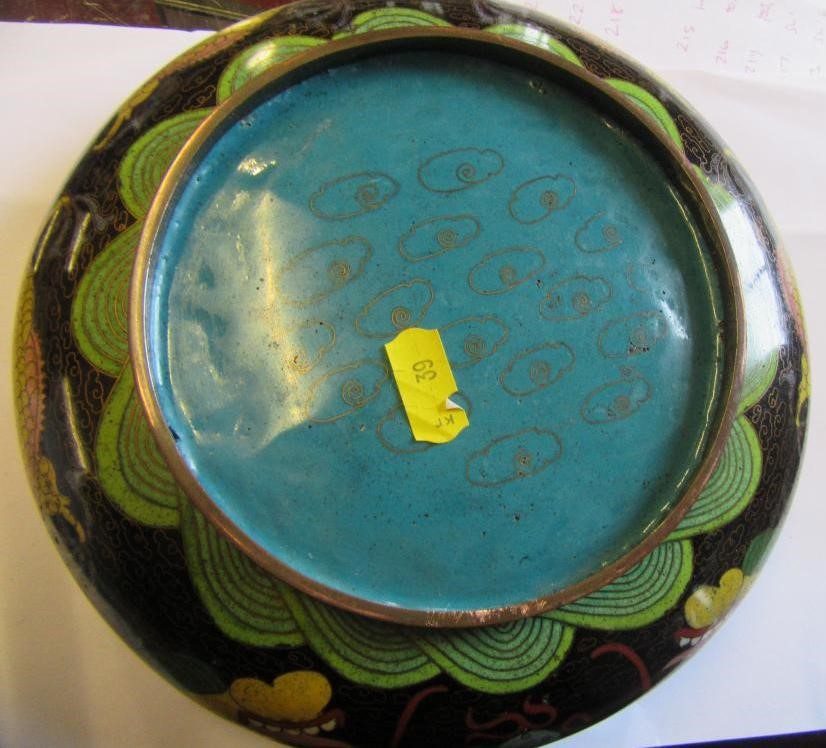 CLOISONNE BOWL AND JAR WITH COVER Image