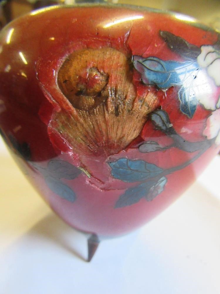 CLOISONNE BOWL AND JAR WITH COVER Image