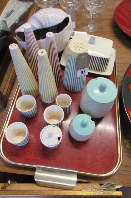 TRAY OF POOLE AND HORNSEA POTTERY Image