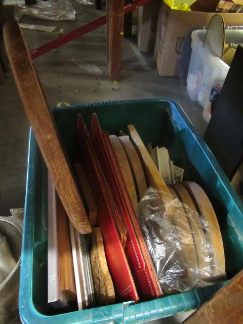 BOX OF WOODEN KITCHENWARE ETC Image