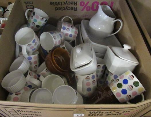 LARGE BOX OF CONTEMPORARY KITCHEN CERAMICS Image