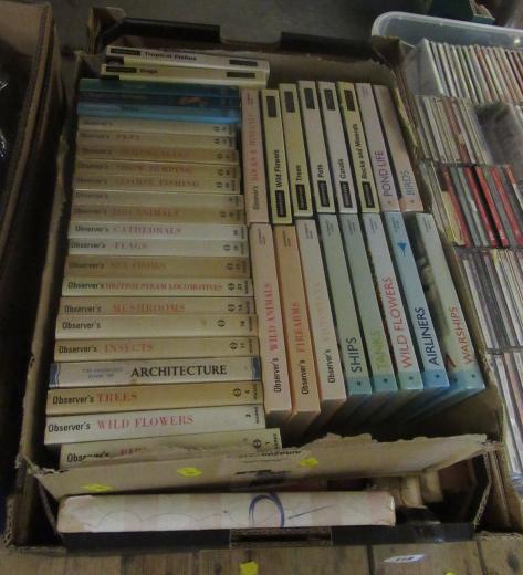 TWO BOXES OF BOOKS INCLUDING OBSERVER HAND BOOKS  Image