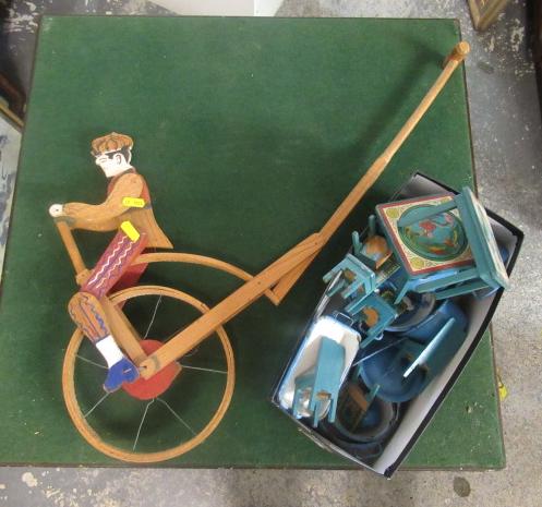 VINTAGE WOOD AND METAL TOY KITCHENWARE ETC Image