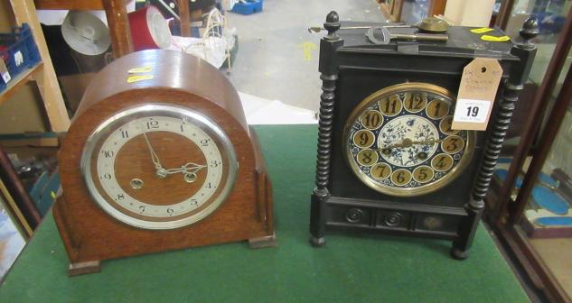 TWO MANTLE CLOCKS Image