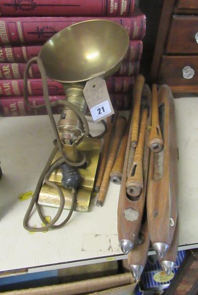 BRASS LAMP AND SHUTTLES Image