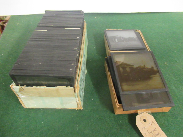 THREE BOXES OF GLASS SLIDES Image