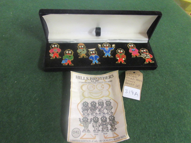CASED HILLS BROS BADGE SET Image