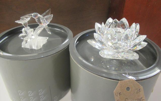 TWO SWAROVSKI CRYSTAL ORNAMENTS Image