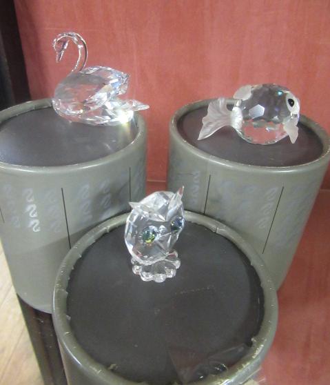 THREE SWAROVSKI  SILVER CRYSTAL ANIMALS Image