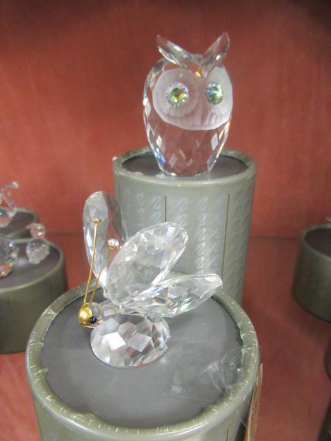 TWO SWAROVSKI CRYSTAL ANIMALS (OWL AND BUTTERFLY) Image