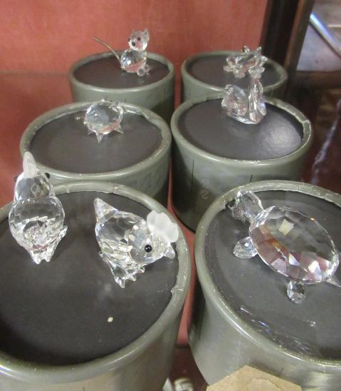 SIX SWAROVSKI SILVER CRYSTAL ANIMALS INCLUDING HENS Image