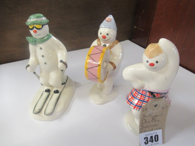 THREE ROYAL DOULTON SNOWMAN FIGURES INCLUDING HIGHLAND FIGURE Image