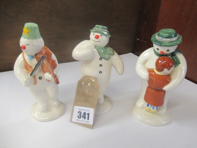 THREE ROYAL DOULTON SNOWMAN FIGURES Image