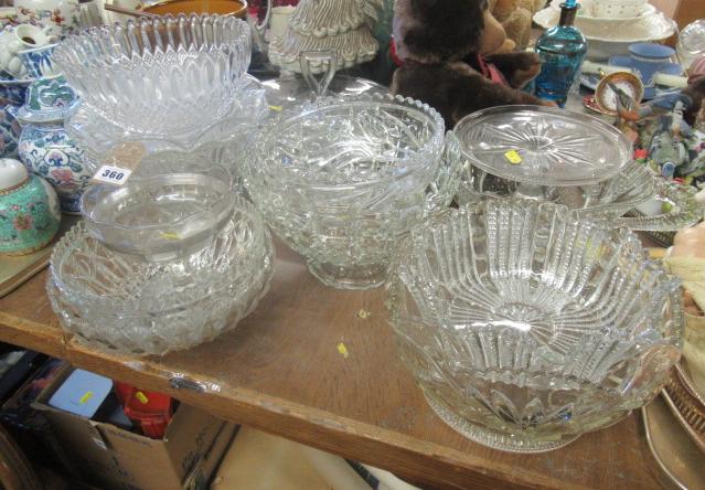 QUANTITY OF CUT GLASS BOWLS ETC Image