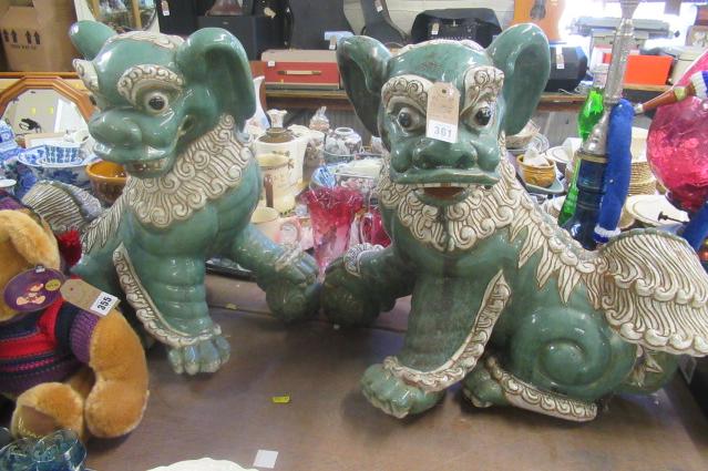 PAIR OF LARGE CHINESE FOO DOGS Image