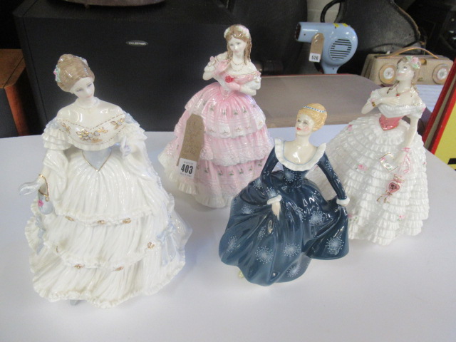 THREE ROYAL DOULTON FIGURES INCLUDING RED RED ROSE Image