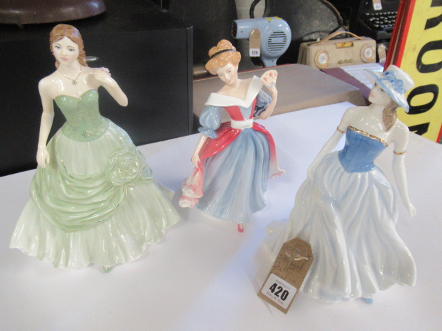 THREE ROYAL DOULTON FIGURES INCLUDING SUMMER BREEZE Image