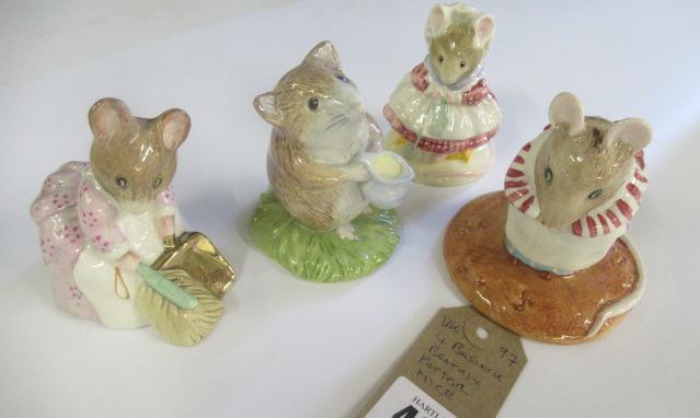 FOUR BESWICK BEATRIX POTTER MICE Image