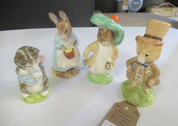 FOUR BESWICK BEATRIX POTTER FIGURES Image