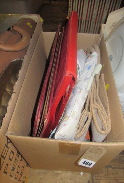 BOX OF LINEN AND WRITING FOLDERS Image