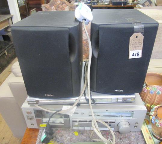 AIWA RADIO CASSETTE  DVD  AND TWO SPEAKERS Image