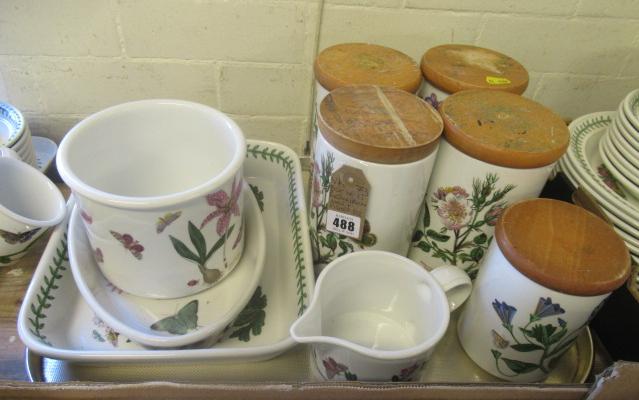 BOX OF FIVE PORTMEIRION JARS AND DISHES ETC Image