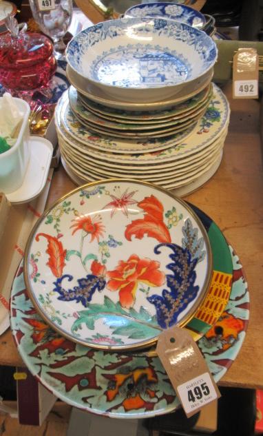 QUANTITY OF DECORATIVE PLATES INCLUDING POOLE AND MASONS Image