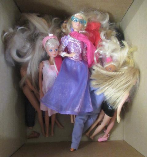 BOX OF BARBIE AND SINDY DOLLS Image