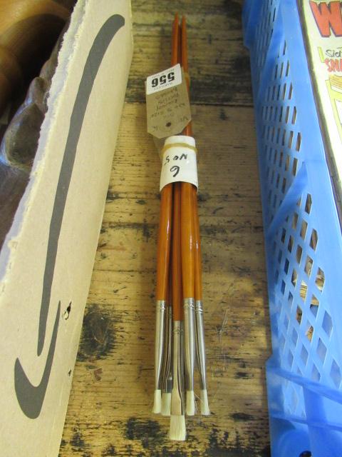 SIX NO 5 SIZE ROWNEY ARTISTS BRUSHES Image