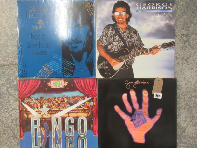 THREE GEORGE HARRISON AND ONE RINGO STARR LP RECORDS INCLUDING LIVING IN THE MATERIAL WORLD ALBUM Image