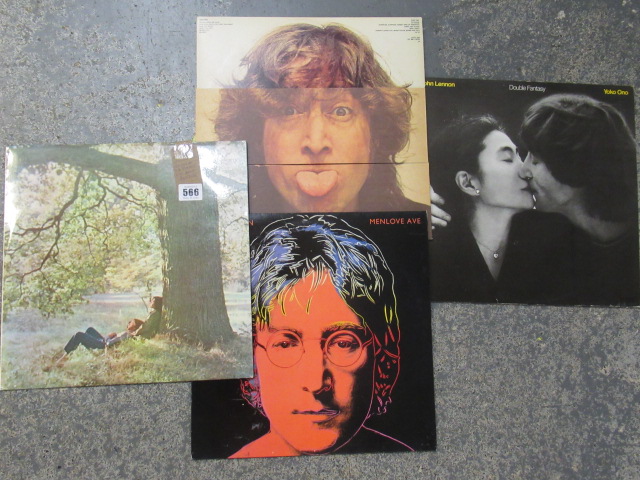 FOUR JOHN LENNON LP RECORDS INCLUDING PLASTIC ONO BAND CATALOGUE CODE PCS 17124 Image