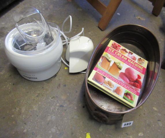 METAL PLANTER AND ICE CREAM MAKER Image