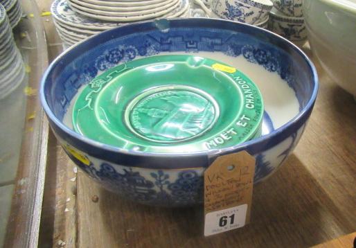 DOULTON WILLOW BOWL AND THREE MOET ASH TRAYS Image