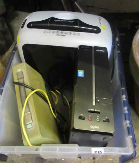 BOX CONTAINING PAPER SHREDDER  TYPEWRITER  ETC Image