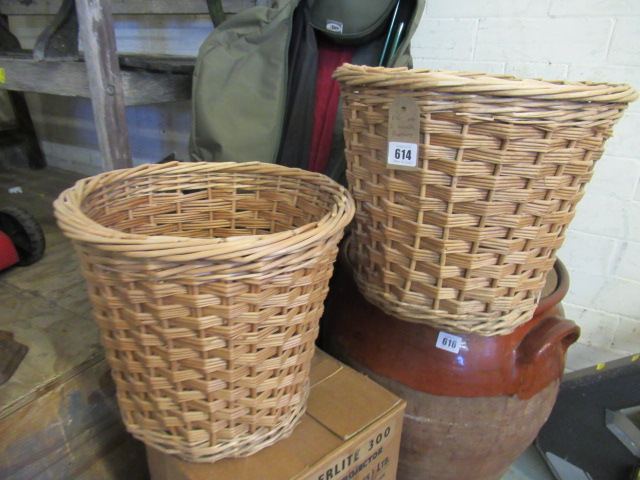 TWO WICKER BASKETS Image