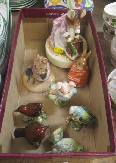 BOX OF BESWICK BEATRIX POTTER AND OTHER ANIMAL SCULPTURES Image
