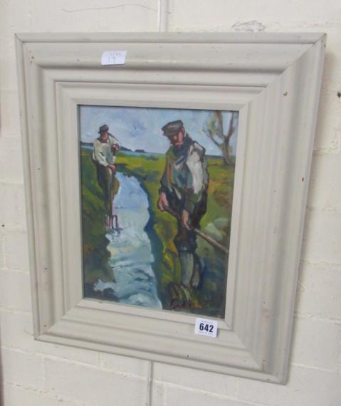 CLEARING THE DRAINS NORFOLK BROADS OIL ON BOARD Image