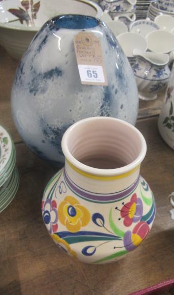 POOLE POTTERY VASE AND ANOTHER Image