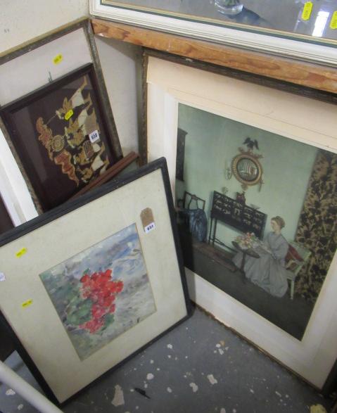1916 SIGNED STILL LIFE WATERCOLOUR AND SIGNED PRINT BY LEONARD CAMPBELL TAYLOR Image