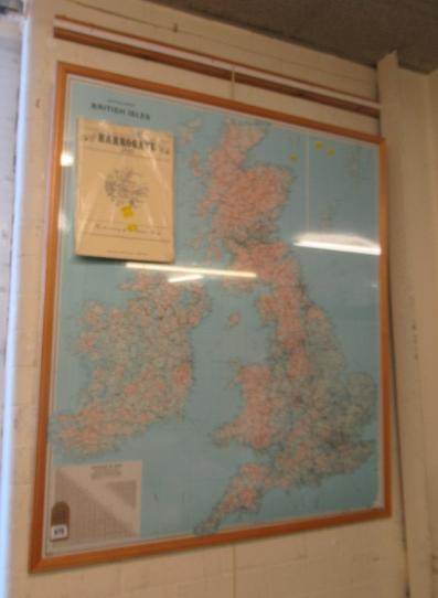 FRAMED MAP OF THE BRITISH ISLES Image