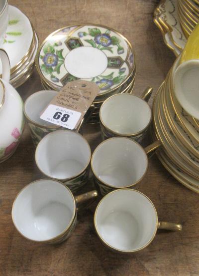 SIX NORITAKE COFFEE CANS AND SAUCERS Image