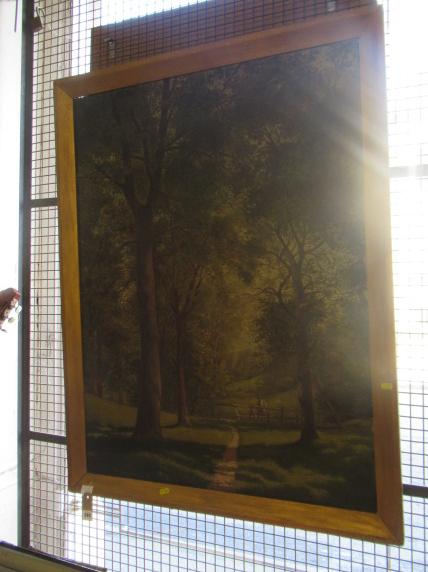 LARGE VICTORIAN OIL ON CANVAS Image