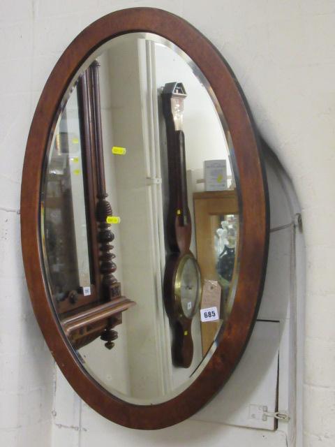MAHOGANY OVAL MIRROR Image