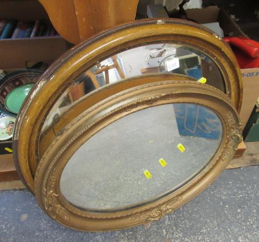 TWO OVAL MIRRORS Image