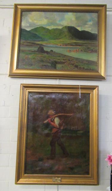 CLAUSEN OIL PAINTING AND AN IRISH SCENE PICTURE Image