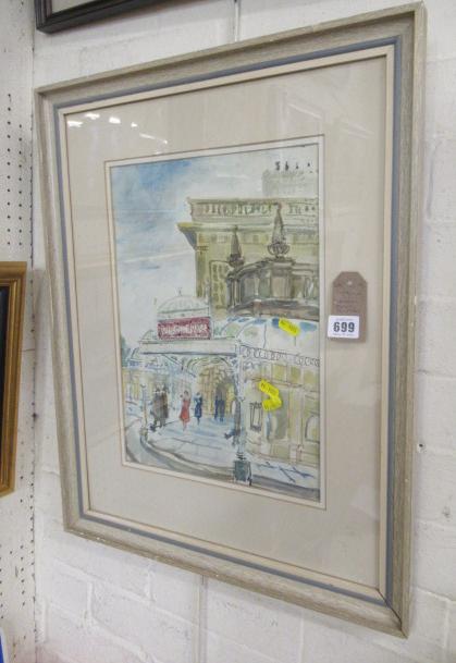WATERCOLOUR OF THE THERMAL BATHS AND BUXTON Image