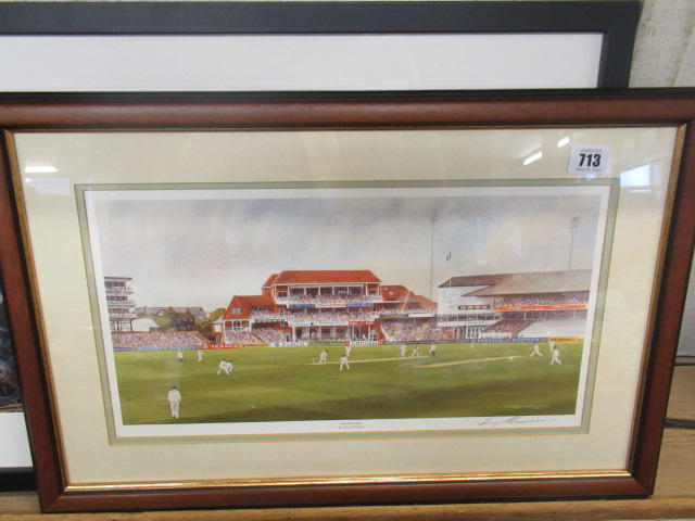 1950S HEADINGLEY CRICKET GROUND PICTURE SIGNED TERRY HARRISON Image