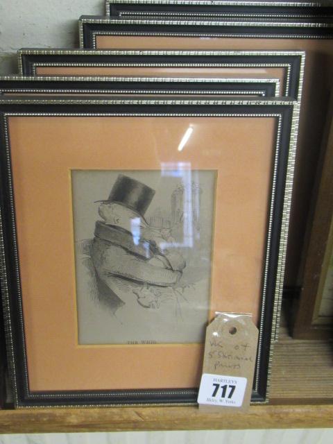 FIVE SATIRICAL PRINTS Image