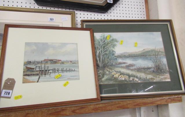 TWO WATERCOLOURS Image