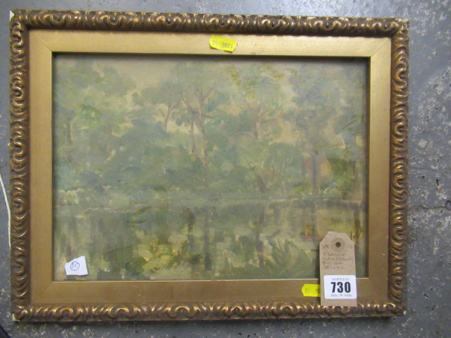 FRENCH IMPRESSIONIST OIL ON BOARD Image